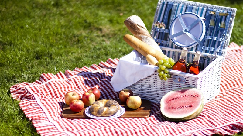 Alimentos y bebidas ideales para llevar a un picnic