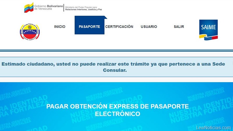 Venezolanos en el exterior no pueden tramitar pasaporte express