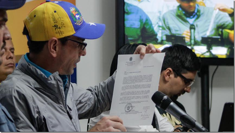 Capriles: Los Venezolanos no vamos a ser parte del fraude de Nicolás Maduro