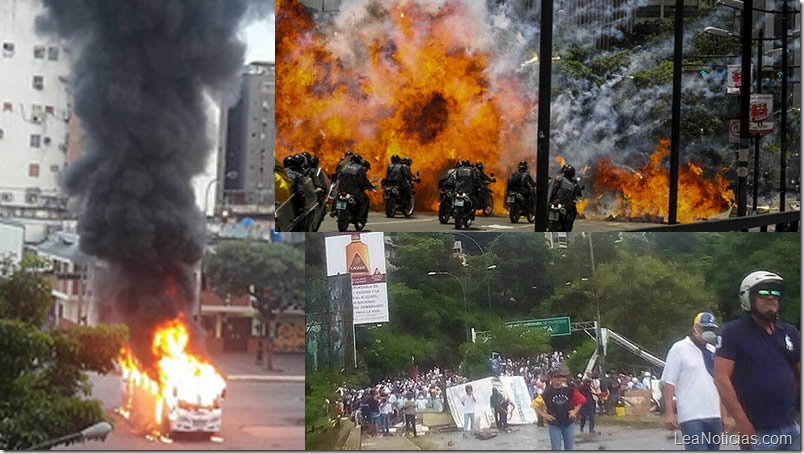 ¡GUERRA ASIMÉTRICA! Así rechaza el pueblo a la GNB en Caracas (videos + explosiones)