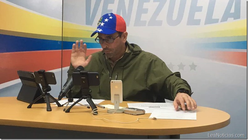 Capriles: elecciones están en la Constitución y son una oportunidad de lucha