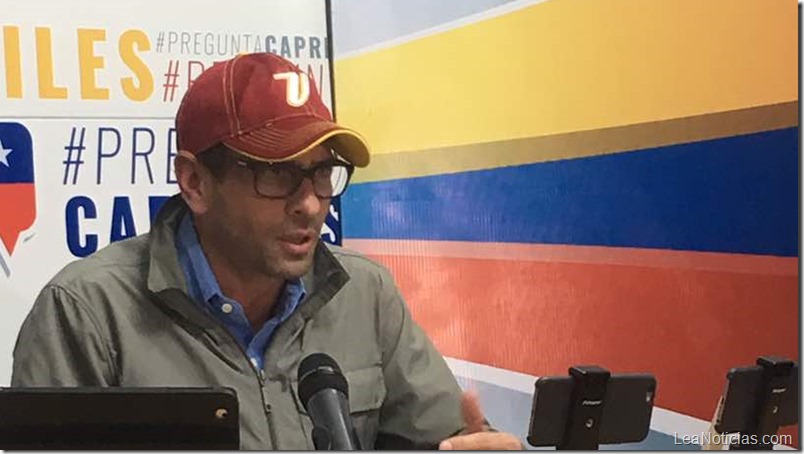 Capriles pidió a trabajadores públicos romper las cadenas y sumarse al paro nacional Capriles pidió a trabajadores públicos romper las cadenas y sumarse al paro nacional