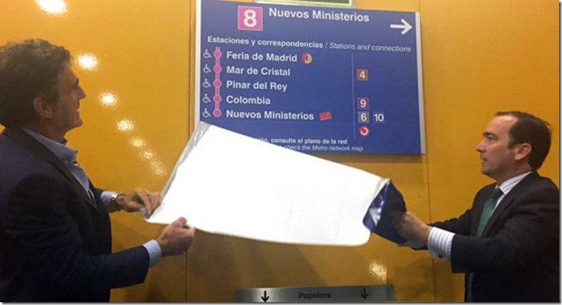 Línea 8 del Metro de Madrid ya es totalmente bilingüe