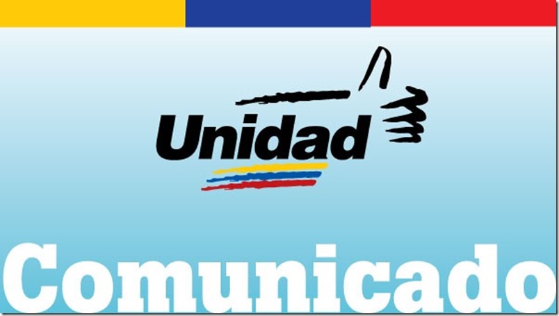 Comunicado de la MUD