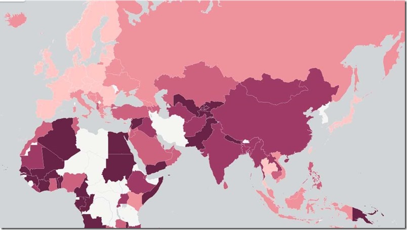 Mapa con las velocidades de internet en el mundo (Vean la de Venezuela y la de España)