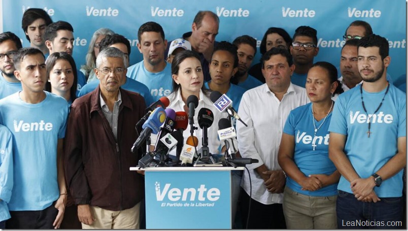 Machado: Mientras MUD se aparte del mandato del 16J, Vente Venezuela no formará parte de esa coalición