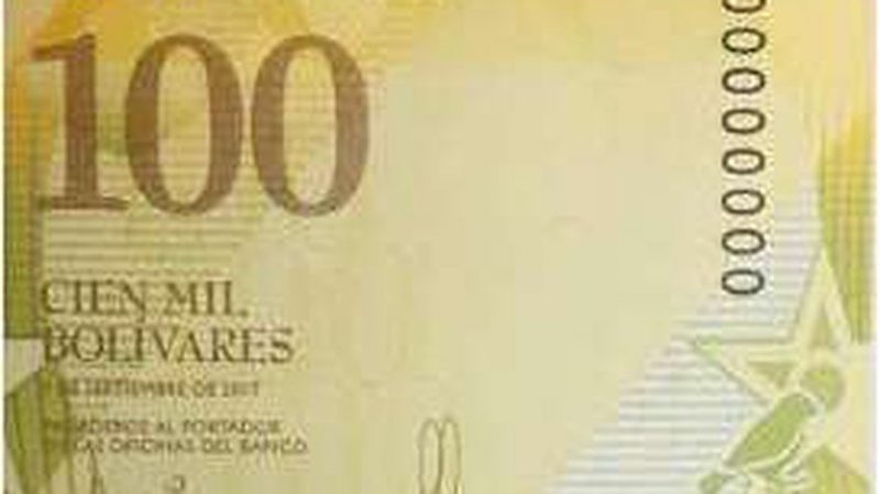 Conoce los elementos de seguridad del billete de Bs. 100 mil