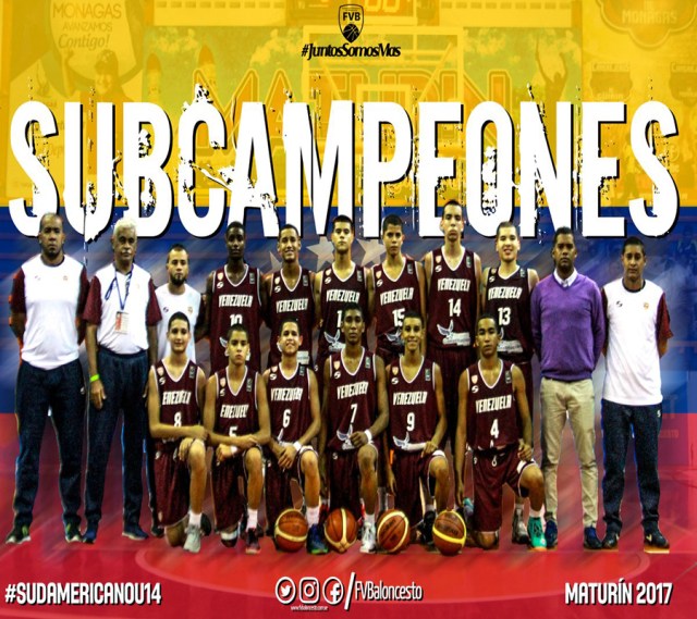 Venezuela subcampeón del Suramericano U14 de baloncesto