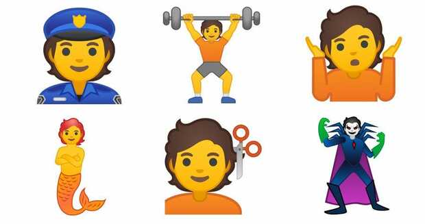 Android Q integrará 53 nuevos emojis de género neutro.