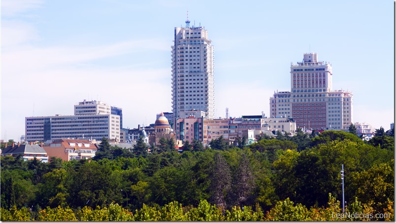 skyscrapers of the Plaza of Spain. Madrid