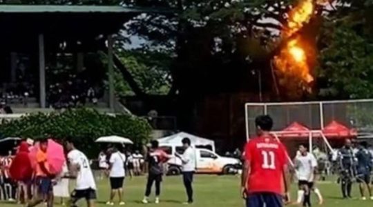 ¡Increíble! Un rayo alcanzó a un árbitro en pleno partido en Filipinas