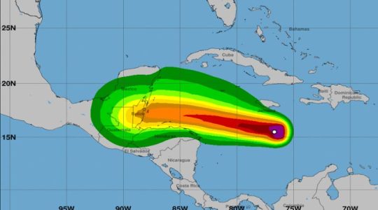 Declaran alerta preventiva en Honduras por la tormenta tropical Lisa